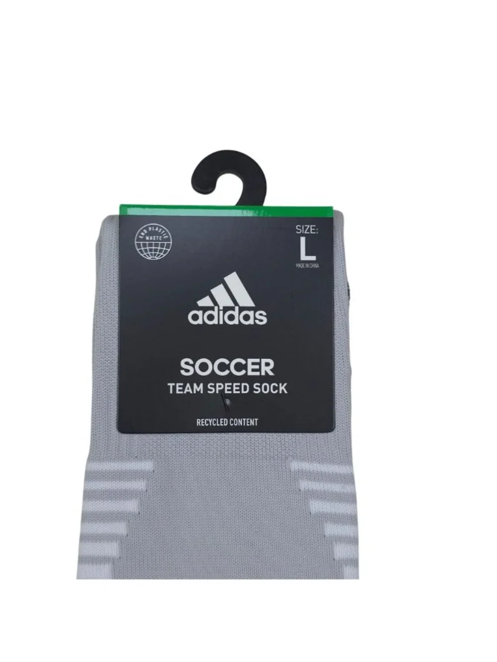 Adidas Soccer Team Speed Socks Large Aeroready Compression Wicking Gray